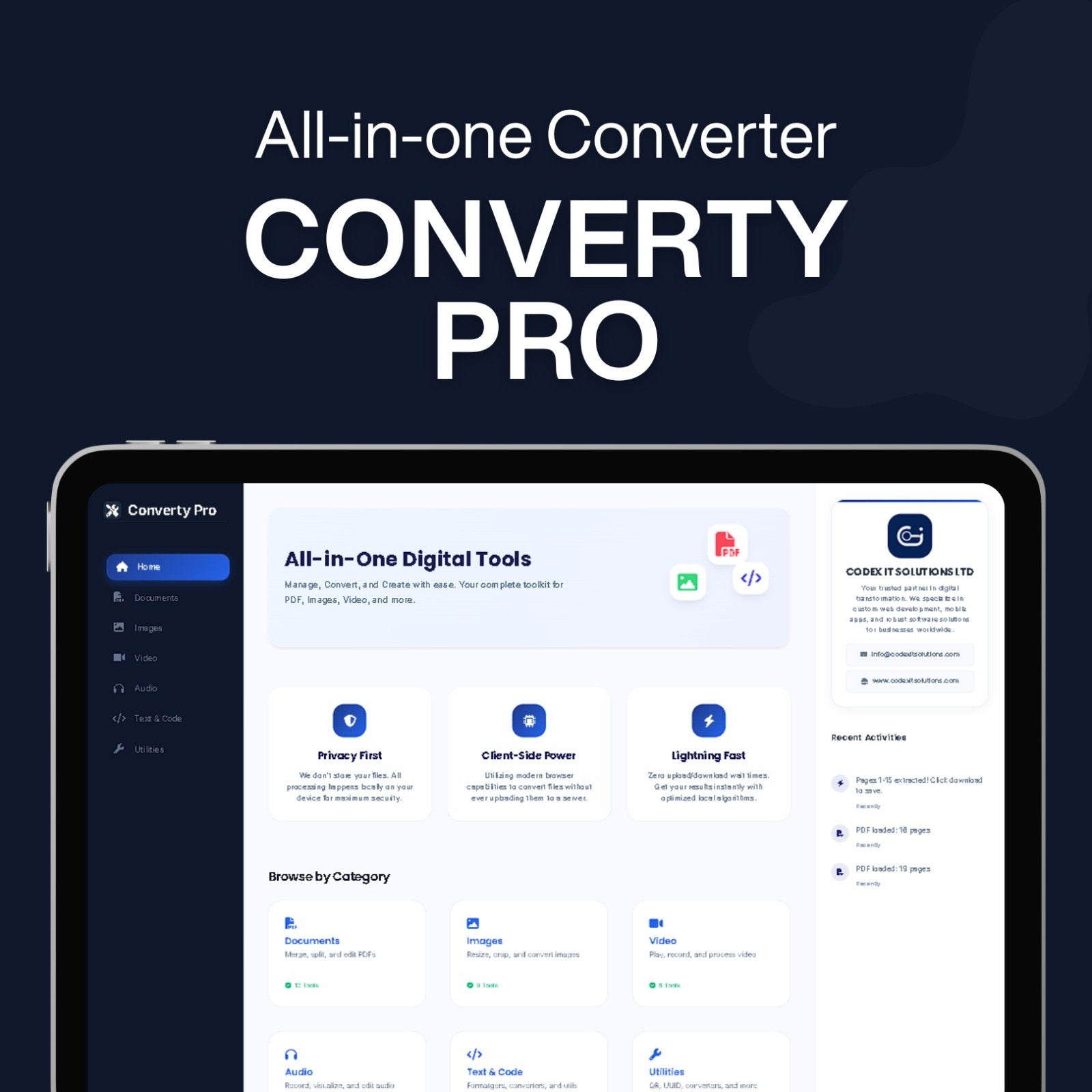Converty Pro – Online File & QR Utility Platform