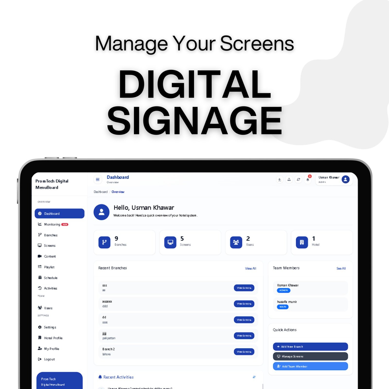 Digital Signage Management System
