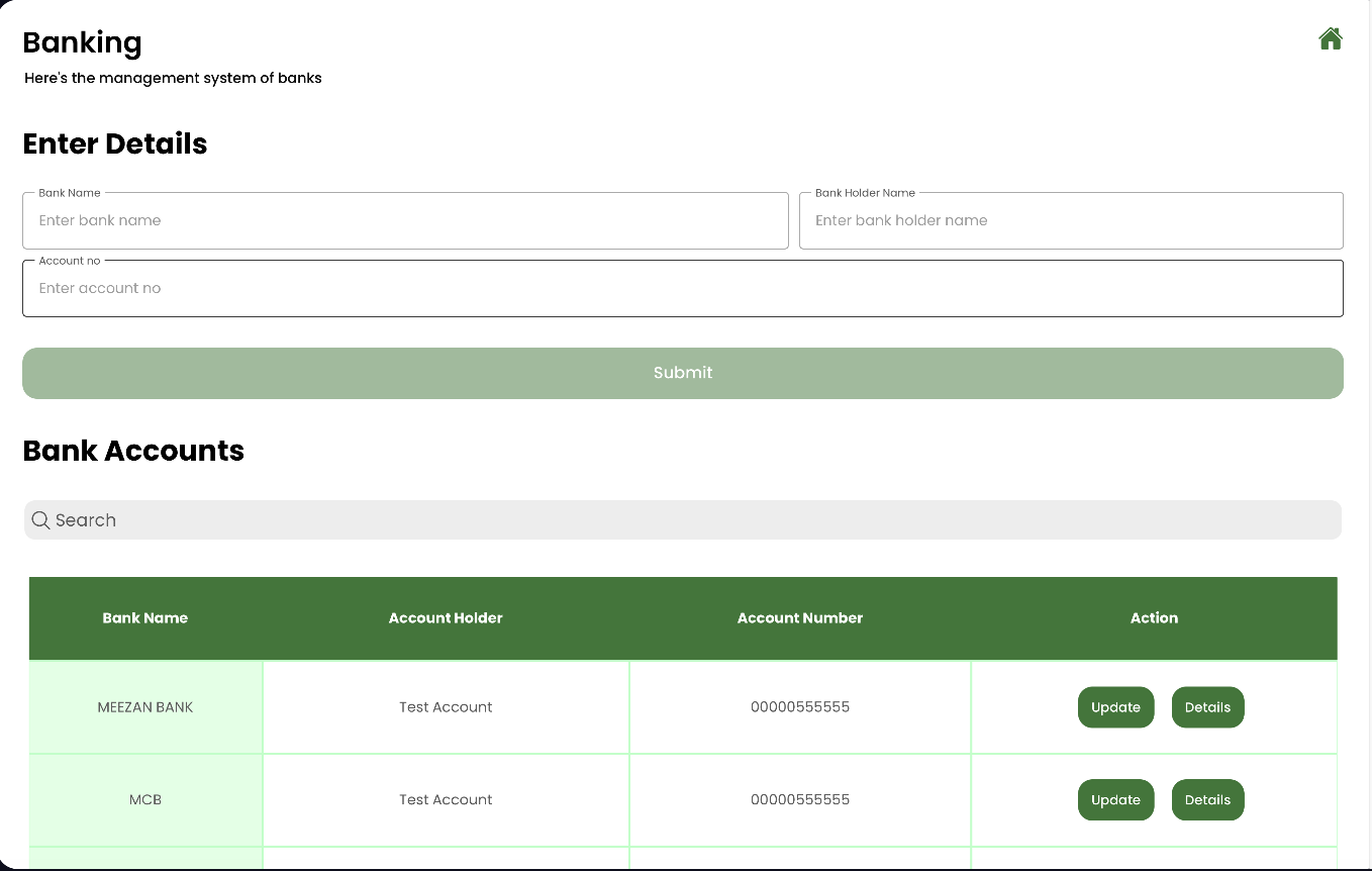 Bank & Profit/Loss Management